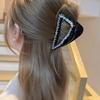 Korean High-End Hair Clip, Fashionable and Elegant Minimalist Triangular Diamond-Encrusted Claw Clip