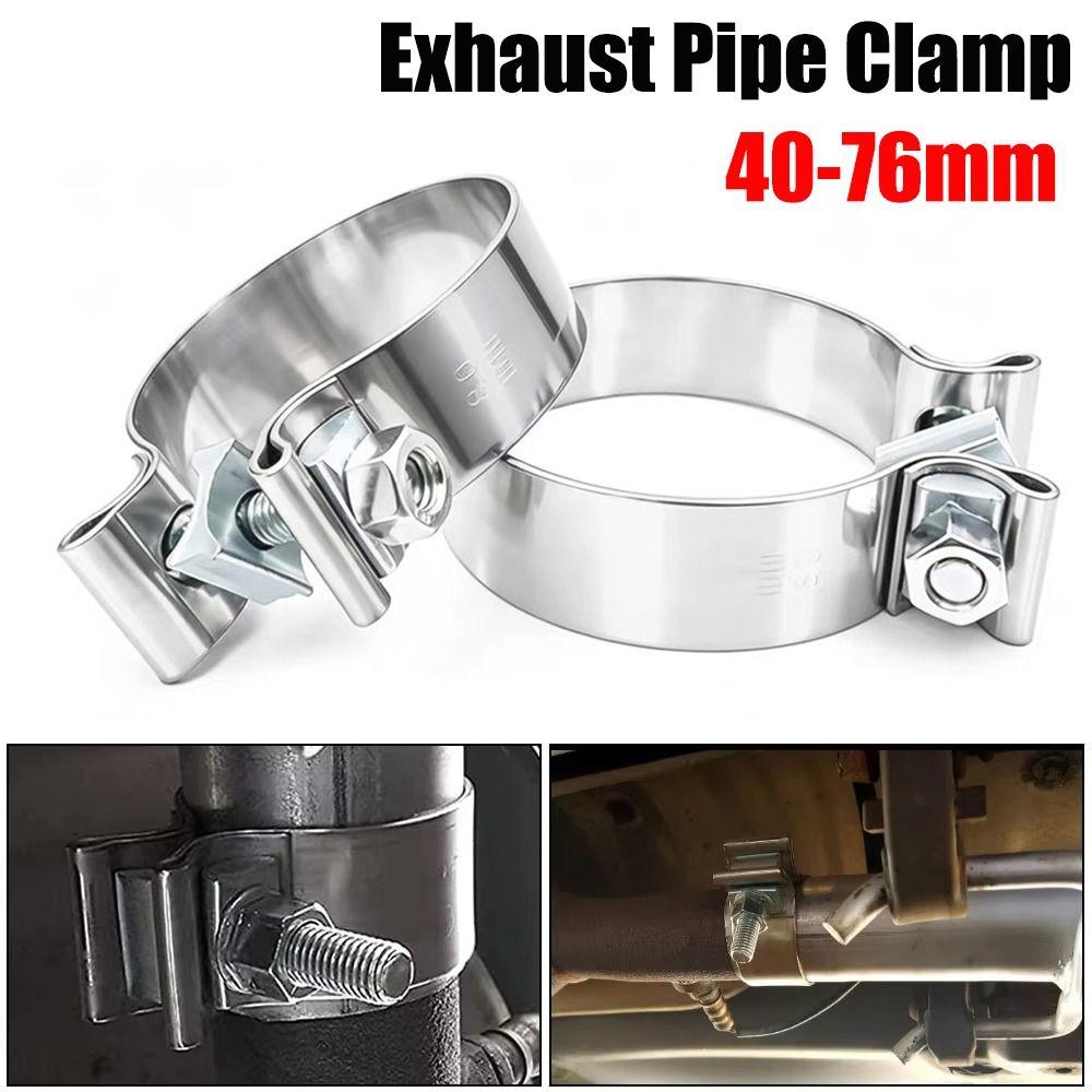 Stainless Steel Exhaust Pipe Clamp Universal Steel Pipe Clamp Strong Tube Ferrule