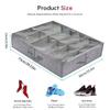 Under Bed Shoe Storage Organizer 1 Piece - Holds 12 to 16 Pairs Breathable Foldable with Transparent Window for Easy Viewing