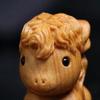 Деревянная миниатюрная декоративная фигурка скульптуры лошади из натурального дерева с гладкой поверхностью, статуэтка животного, декор для дома, книжная полка, гостиная