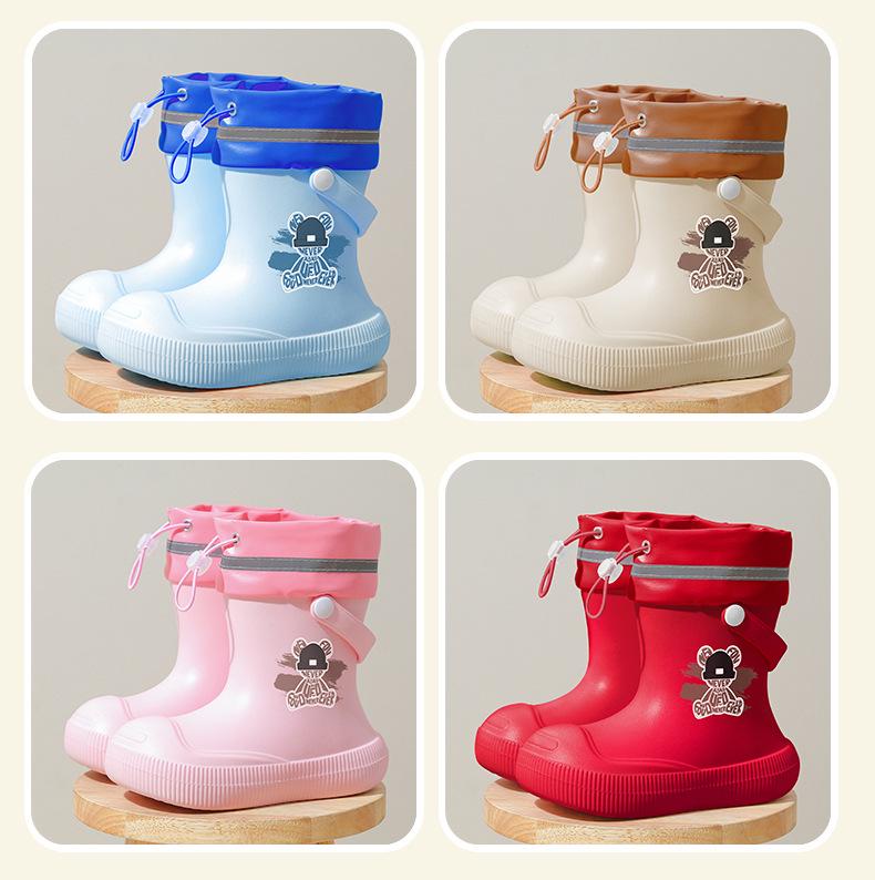 Детские водонепроницаемые резиновые сапоги - Нескользящие, Высокие, для школы