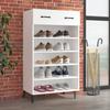 VidaXL Shoe Cabinet White 60x35x105 Cm Engineered Wood 812789