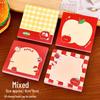 Cartoon Apple Sticky Notes: Reusable Student Memo Stickers, High-Value Reward, Perfect Small Gift