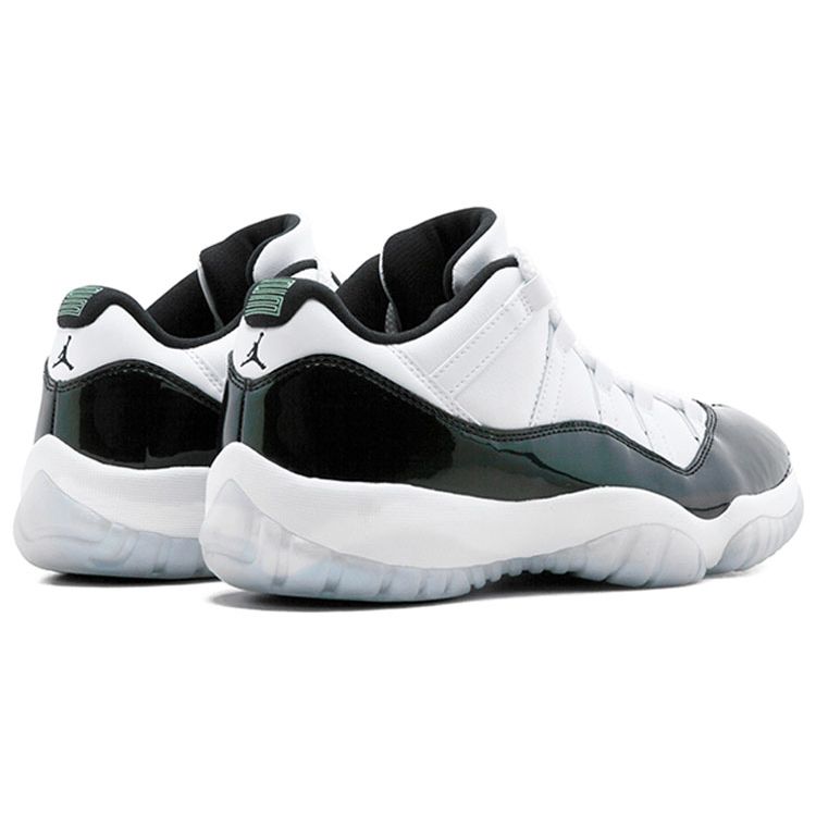 Мужские кроссовки Air Jordan 11 Retro Low Emerald White Emerald-Rise-Black 528895-145