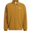 adidas Логотип Originals, узор, воротник-поло, свободный крой, Coach, куртка с длинным рукавом, унисекс, коричневая, KA5463