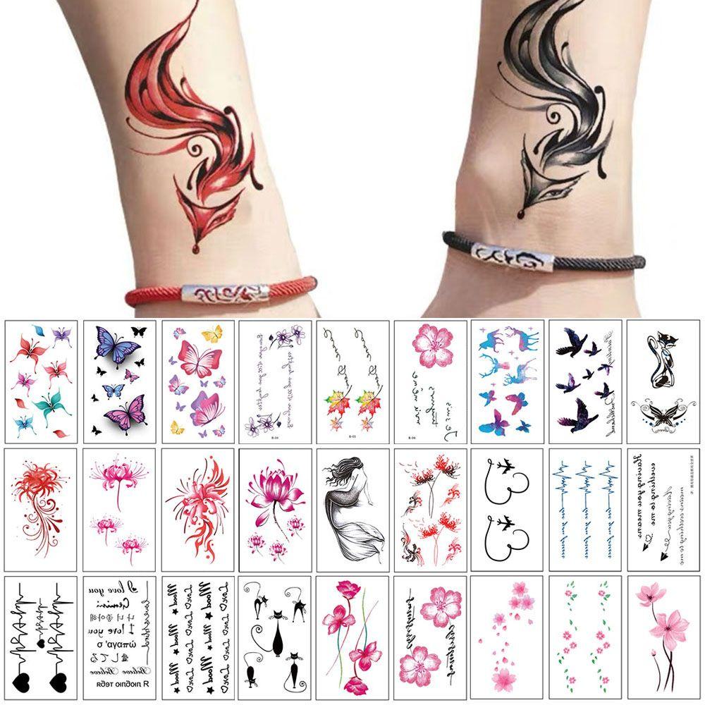30Pcs/set Art Herb Colored Drawing Fake Tatto Body Stickers Temporary Tattoos Tattoos Stickers