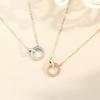Mobius Ring Necklace Women's Niche Exquisite Temperament Versatile Double Ring Epoxy Pendant Necklace