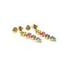 Boucles d'oreilles Luxenter en argent 925 et zircon multicolore finition or 18k - Tamek