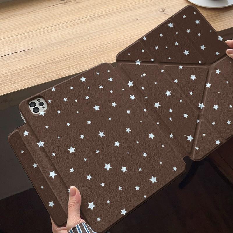 IPad Case Mini Air Pro 11 Inch Magnetic Pencil Holder Anti-Bend Cartoon Star Animal Design