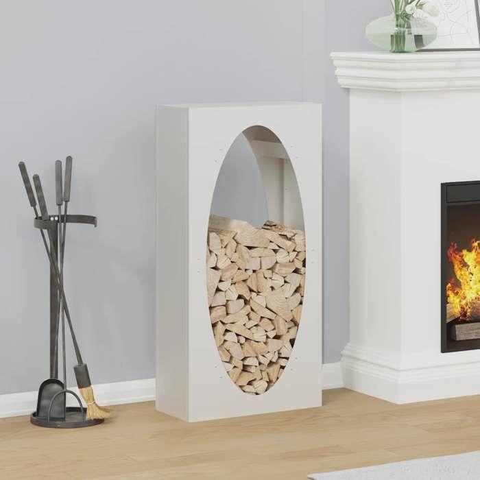 VidaXL Firewood Rack White 50x23x100 Cm, Fireplace Log Holder, Log Holder, Log Rack, 864182