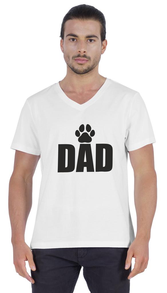 Inkmeso Мужская футболка с рисунком папы Футболка для папы из хлопкового джерси Футболка для собаки