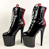 Sexy Stripper Shoe Pole Dancing Boots Round Toe Boots Super Stiletto Heels Lace Up Ankle Boots