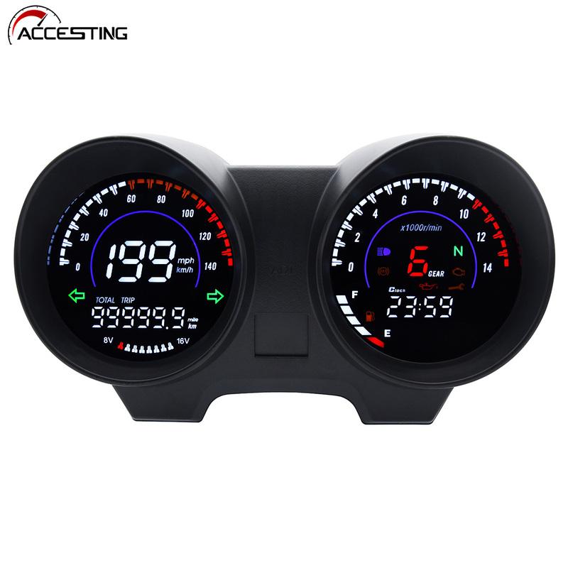 Upgrade LED Digital Dashboard Motorcycle RPM Meter Speedometer For Brazil TITAN 150 Honda CG150 Fan150