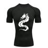 Мужская спортивная футболка Dragon Тренировка Фитнес Компрессионная с коротким рукавом Рашгард для мужчин Атлетические футболки Футболка для тренировок