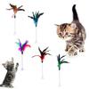Funny Pet Cat Feather Bell Spring Suction Cup Elastic Playing Interactive Toy