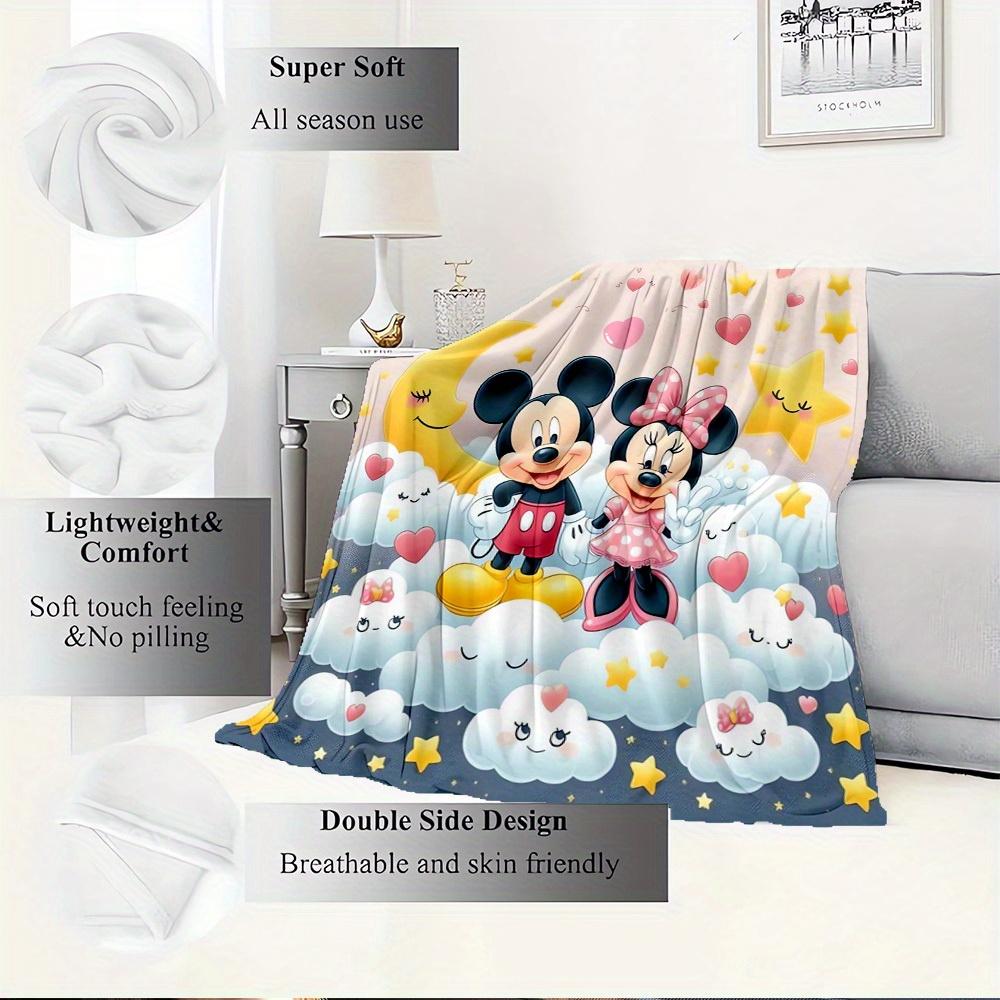 1pc Flannel Minnie and Mickey Romantic Valentine's Day Bedding Throw Blanket Sofa Cover