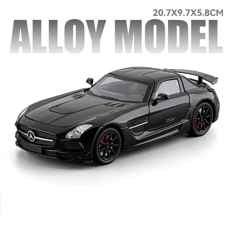 1:24 SLS GTR F1 Safety Sports Car Model Toy Alloy Diecast Sound Light Doors Opened Miniature Vehicle Models Collection Gifts