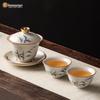 Чэнь Пэймин Золото Инкрустированный Нефрит Печь Жу Набор для Kung Fu Чая