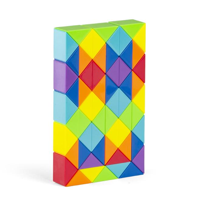 48 клиньев цвета радуги, волшебный кубик-змея, поворотная головоломка, 3D-головоломка, сенсорные игрушки