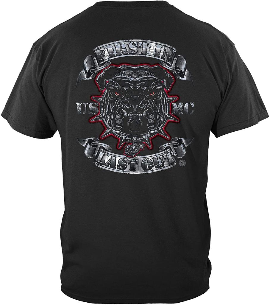 Нож морской пехоты Usmc First In Last Out Серебряные футболки унисекс Add81 Mm225