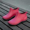 Модные резиновые сапоги легкие женские дождевые туфли водные туфли женская летняя обувь взрослые короткие новые терморезиновые сапоги нескользящие