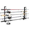 Horizontal 6-Rod Fishing Rod Holder Wall Mounted Fishing Poles Rack for Garage,Wall, Ceiling Rod Stand Easy Installation