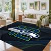 Seattle Seahawks Design Crystal Velvet Rug Soft Decorative Mat for Bedroom Entrance