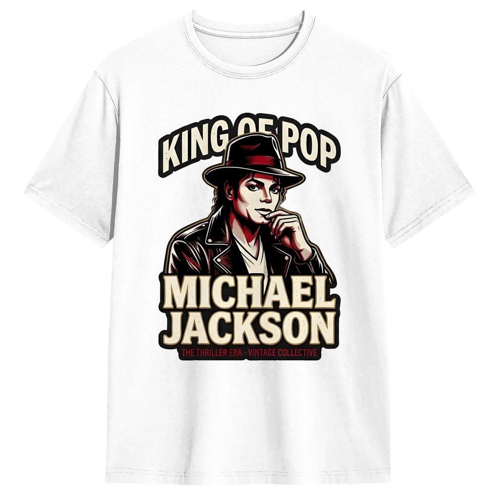 Футболка Харадзюку Король Поп-музыки MMichael JJackson Хлопковые Футболки Новинка Футболка для Взрослых Летние Повседневные Топы с Коротким Рукавом