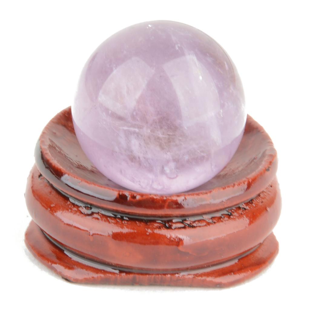 20mm Natural Amethyst Quartz Crystal Sphere Ball Healing Stone with Stand Gifts