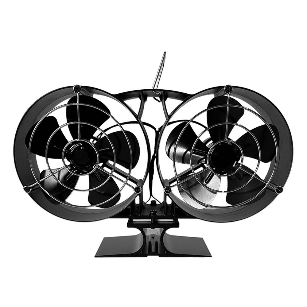 Вентилятор для дровяной печи 12 лопастей Вентиляторы для печи Работающие от тепла Вентилятор для печи с питанием от тепла Черный Вентиляторы для камина с питанием от тепла Вентиляторы для варочной панели SF707T Вентиляторы для камина