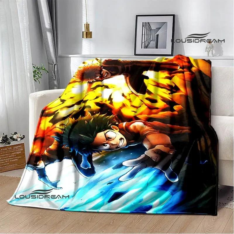 My Hero Academia Cartoon Printed Blanket Warm Flannel Blankets Soft and Comfortable Blanket Home Travel Blanket Birthday Gift