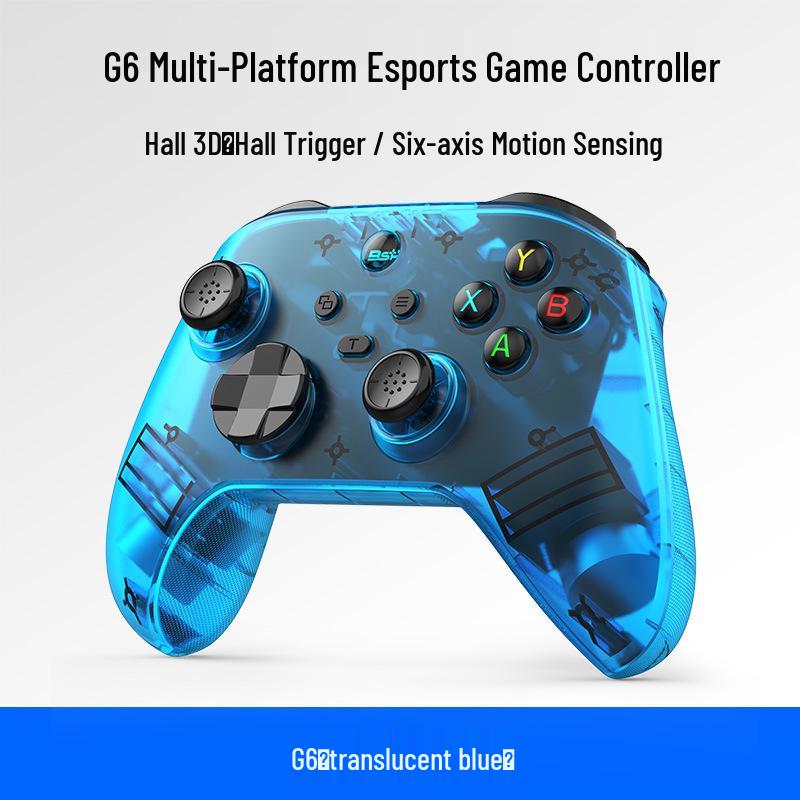 Беспроводной игровой контроллер G6 с вибрацией, соматосенсорными функциями, двумя задними кнопками на эффекте Холла для Switch, Android, iOS и ПК.