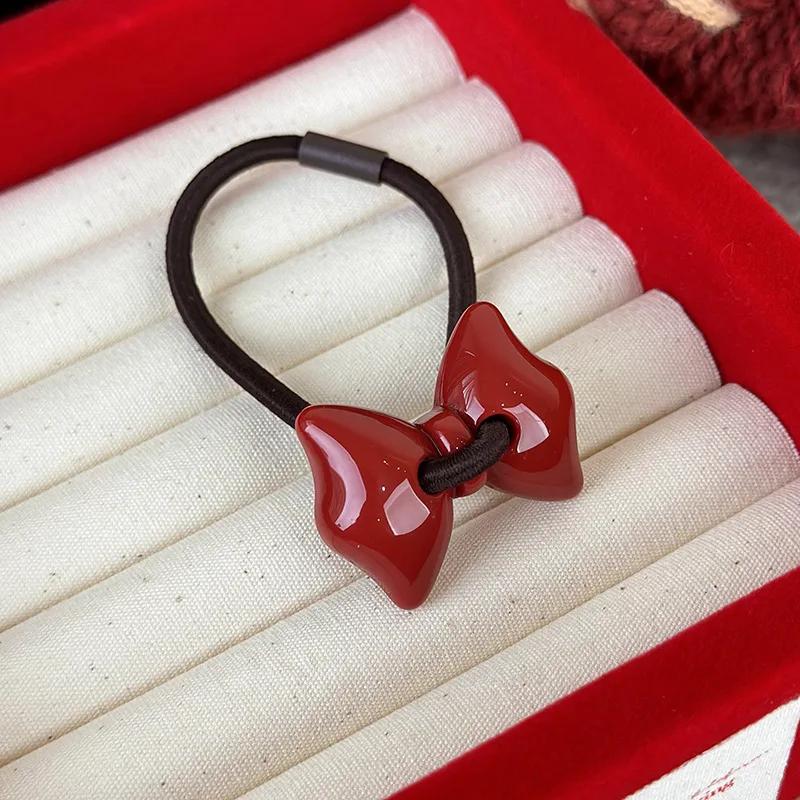 Красные резинки для волос, резинки для волос для женщин, резинки для волос, модные аксессуары для волос, держатели для хвостиков, головные уборы, подарки