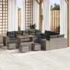 VidaXL Garden Sofa Set with Cushion 14 Pcs Grey Polyrattan, Garden and Terrace, Modern Outdoor Furniture, 3362073