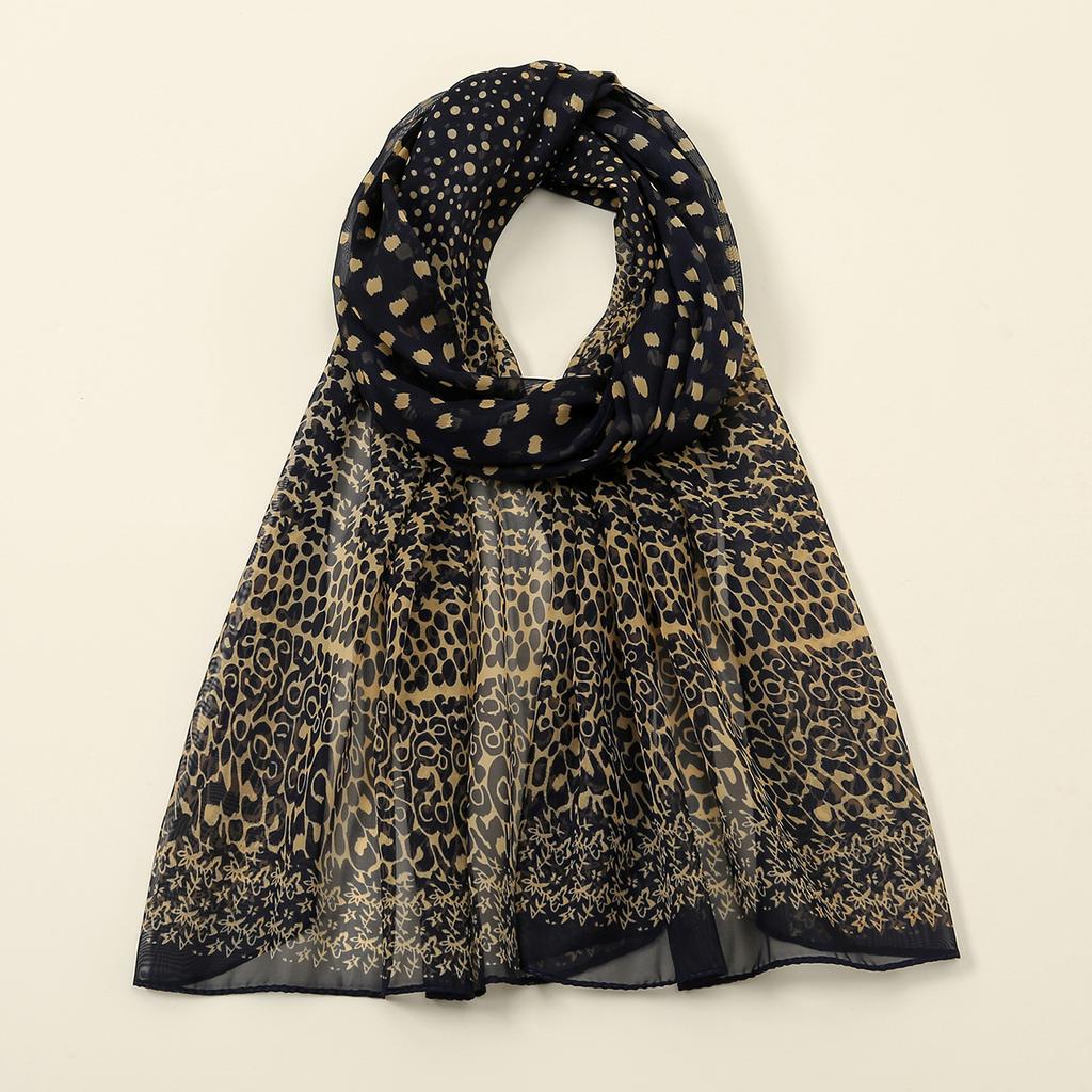 Весенний шифоновый шарф с принтом, пляжная шаль с цветочным принтом, легкий шейный платок, летний шарф-шаль для защиты шеи от солнца, 150*50см