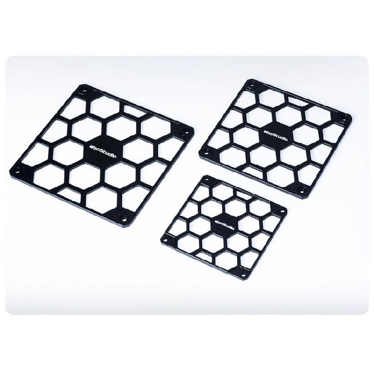 AboStudio 12cm,14cm Fan Dust Cover For Computer Case,Water Cooling Radiator Fan Anti Dust Aluminum Frame ,Black,Silver