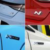 CMQW3 Car 3D Metal Sticker For Hyundai Avante Elantra N Sonata N Line Veloster KONA i30 Fastback Trunk Badge Fender Trim Logo Decorate