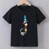 Teenage Astronaut Planeet Print T-shirt Summer Boys Fashion Casual Funny O-Neck Short Sleeve Cotton Best Selling Round Neck Soft