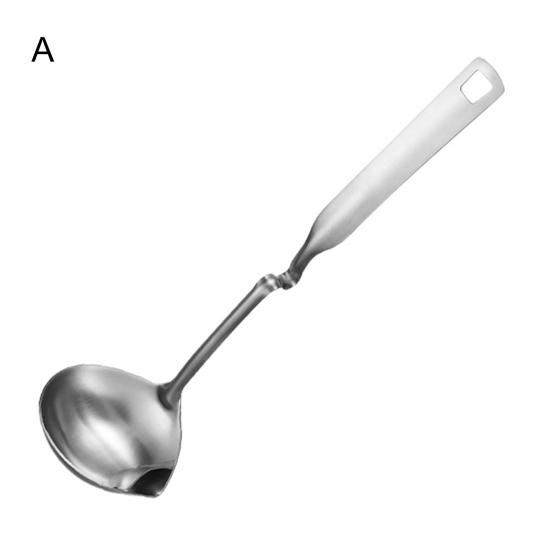 Половник для супа без запаха, высокая термостойкость, нержавеющая сталь 304, кухонная утварь, ложка-сепаратор для ресторана