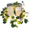 Cross-Border Green Watermelon Leaf LED Copper Wire String Lights for Turtle Green Rattan Decoration