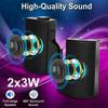 Desktop Laptop Subwoofer Speaker USB Clip Screen Mini Desktop Audio System Portable 360 ° Surround Sound Mobile Notebook Speaker 18*6.4*3cm