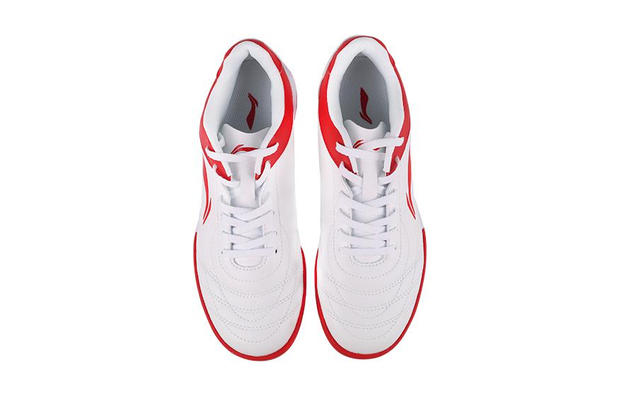 Li Ning YOUNG TF Трава Скользкие Защита от ударов Амортизация Низкие Детские Футбольные Бутсы Белый Красный YSTT006-1