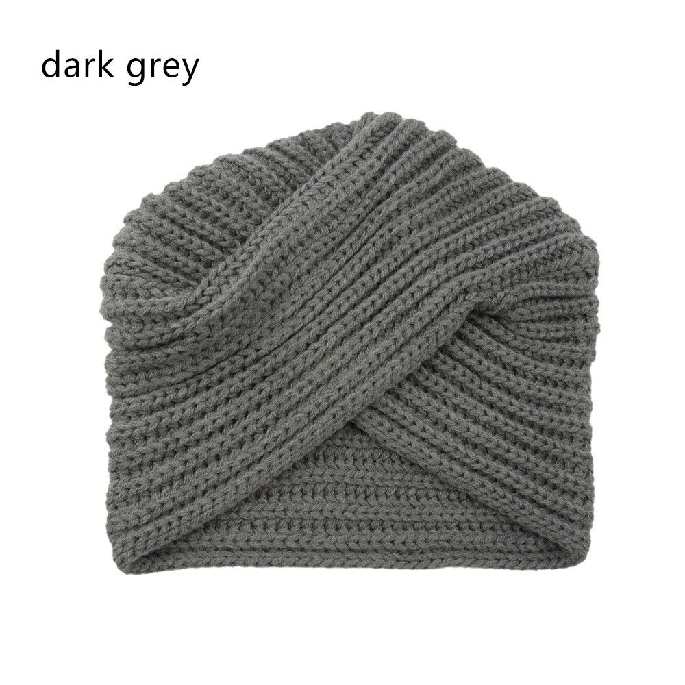 Warm Solid Center Cross Knot Bandanas Hair Scarfs Knitting Turban Cap Turban Headband