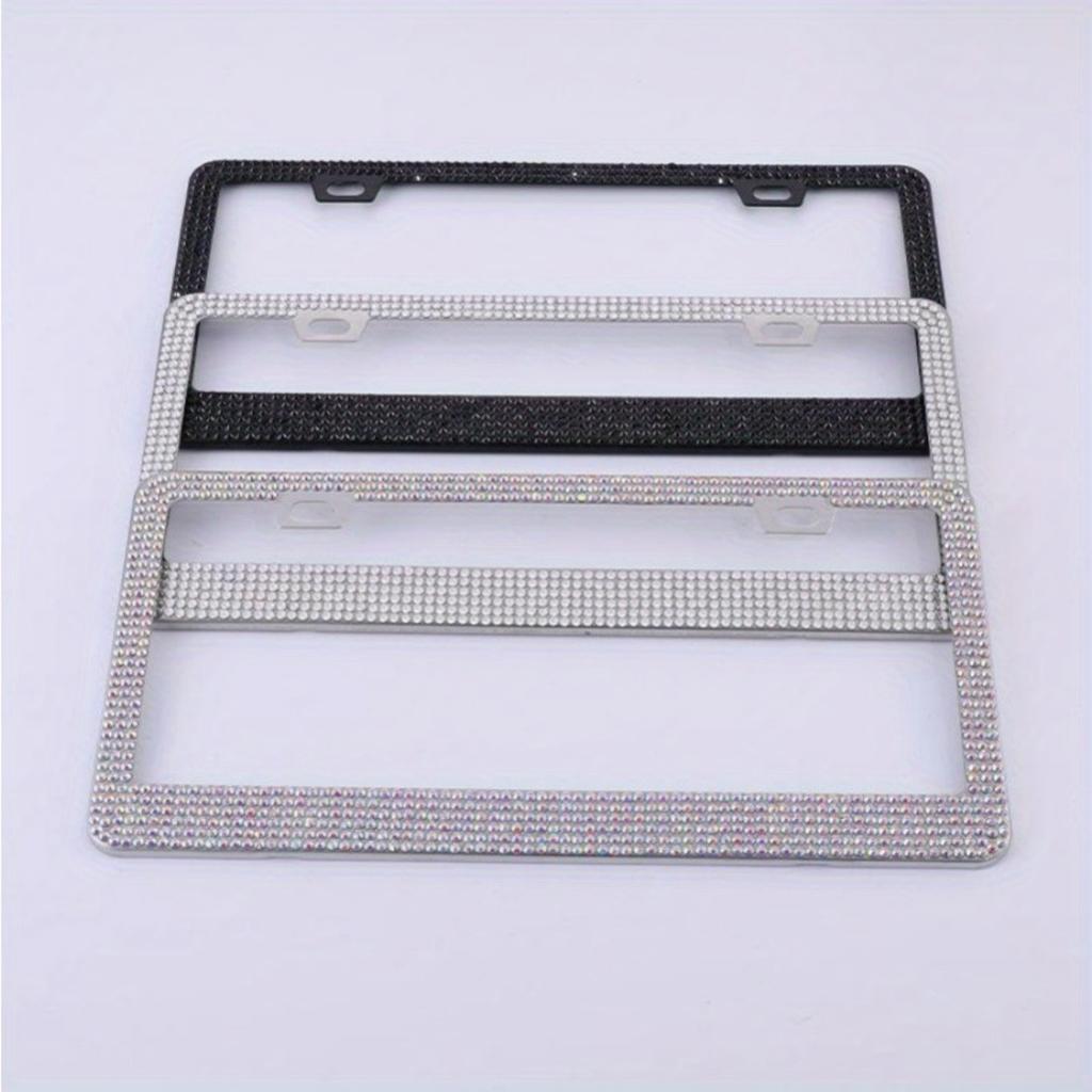 1шт рамка номерного знака автомобиля блестящая хрустальная рамка номерного знака американский номерной знак рамка номерного знака из нержавеющей стали автомобильные аксессуары