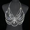 Elegant Handwoven Body Chain With Imitation Pearl Rhinestone Accents Festival Party Evening Wear