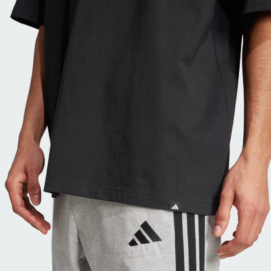 Adidas Comfortable Fashion Versatile Casual Short Sleeve T-Shirt Men Tops Black JZ3256