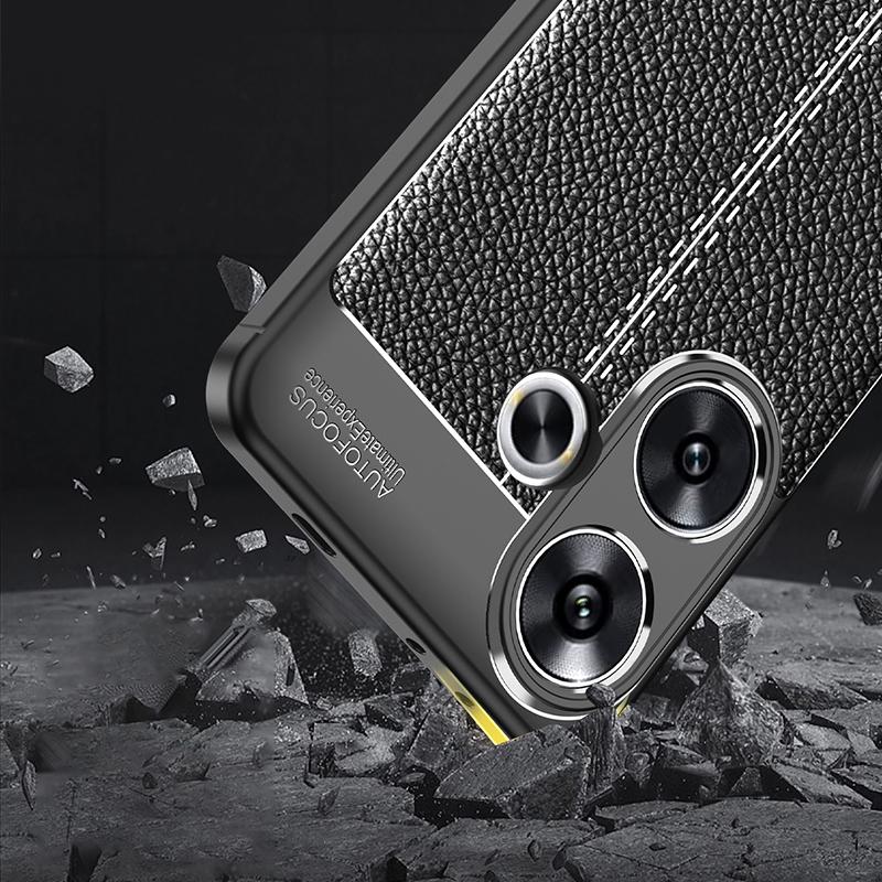 For Xiaomi Redmi Turbo 3 5G/Poco F6 5G Cell Phone Cases Non-Slip Grip Litchi Texture TPU Shell