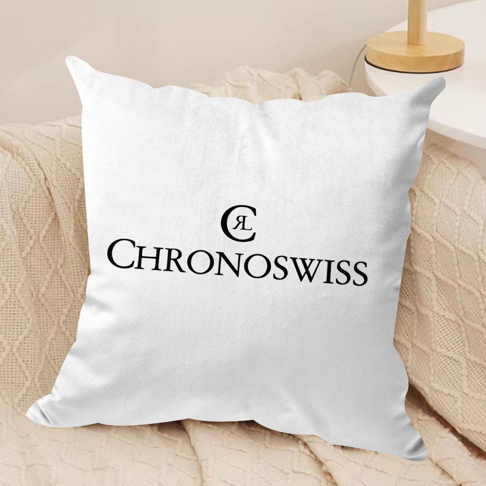 Luxury C-Chronoswiss Cushion Cover Soft Plush Fabric Double-Sided Printed Sofa Cushion Cover for All Seasons Home Decor Gift