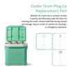 For Coolers For Igloo 25-70 QT Ice Chest Drain Plug Caps 2 Pack Triple-Snap Replacement Parts