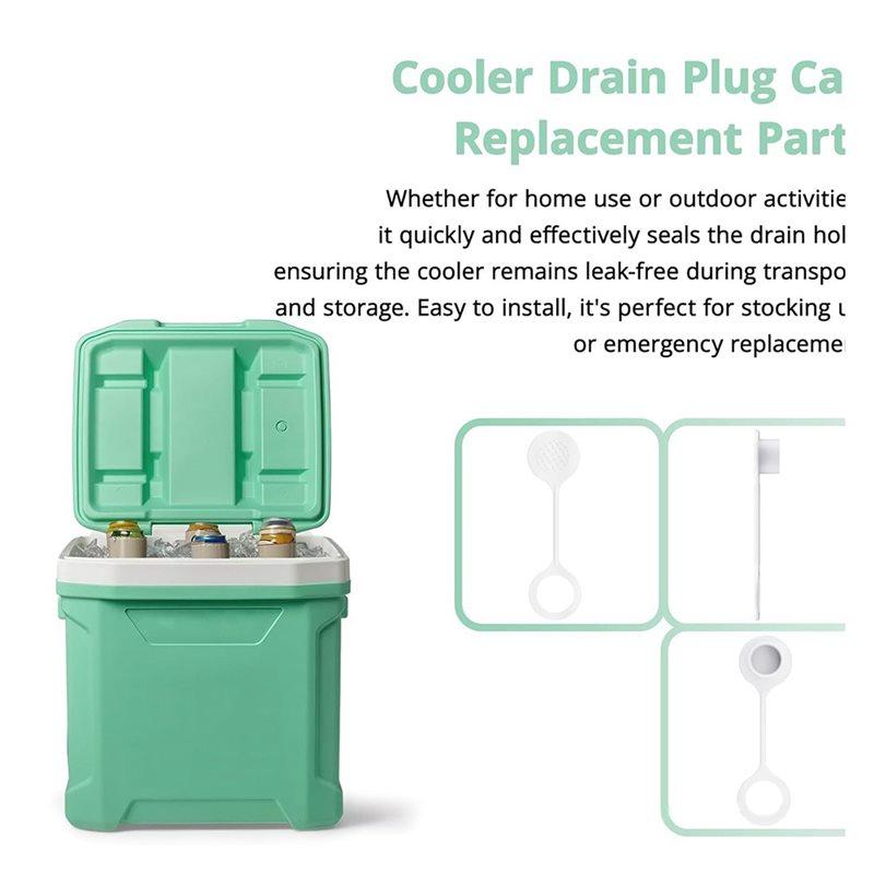 For Coolers For Igloo 25-70 QT Ice Chest Drain Plug Caps 2 Pack Triple-Snap Replacement Parts